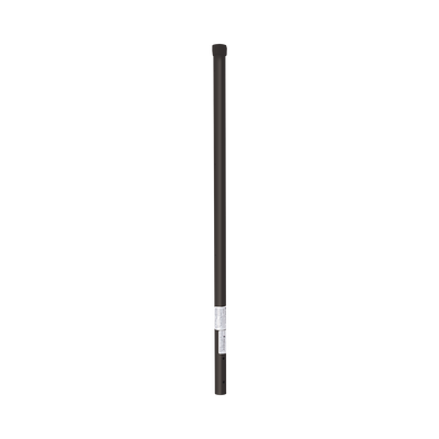 Poste de ESQUINA color Negro para Cerca Electrificada. Tubo Galvanizado cal. 18 de 1&quot; Diam. y 0.8m Alto con Tapón, ideal para 3 aisladores