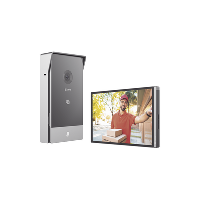 Videoportero IP Conexión a 2 Hilos / Con Monitor Wi-Fi para Interior / Frente de Calle  IP65 Uso En Exterior Debe Tener Protección / Cámara 3 Megapíxel / Llamada a la App / Apertura remota  / Soporta