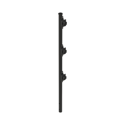Poste de Paso Negro de 0.75m para Cerca Electrificada. Tubo Galvanizado cal. 18 de 1&quot;Diam. con Tapón y 3 Aisladores Instalados.