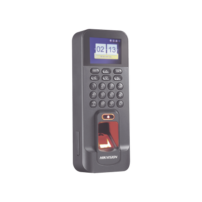 Biométrico WiFi de Acceso y Asistencia Compatible con APP Hik-Connect (P2P) / Soporta Biometrico Esclavo RS-485 / Lectura de Huella y Tarjetas EM / TCP/IP / 150,000 Eventos / Relevador para Chapa y R