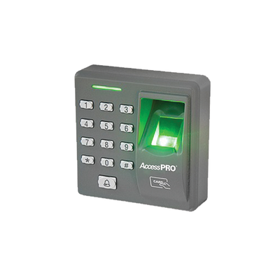 Lector de huella y proximidad con teclado autónomo, 500 huellas/500 tarjetas/8 passwords