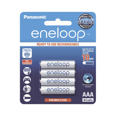 Batería Recargable AAA 1.2V ENELOOP / Ni-HM / Paquete de 4 Baterías