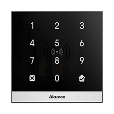 Teclado de Control de Acceso Inteligente / Administración 100% en la Nube / Interfaz WEB / POE / Lector Prox 125 kHz / MIFARE 13.56MHz / NFC / APP Smart Plus / Control de 1 Puerta / PIN Para Visitas 