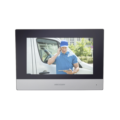 Monitor Hibrido IP WiFi Touch Screen 7&quot; para Videoportero IP  / Vídeo en Vivo / PoE Estándar / Apertura Remota / Llamada Entre Monitores / Audio de dos vías / Policarbonato