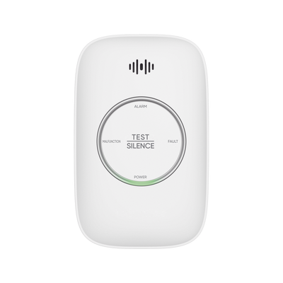 (HikFire) Detector de Gas Natural Metano (CH4) / Alarma Temprana / Registro de Eventos / Salida para cierre de Válvula y/o  activación de Ventilador / Protección IP30 / Alarma de 70dB a 115dB a 1 met