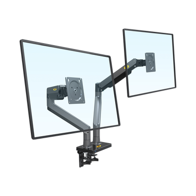 Montaje de Escritorio articulado para 2 monitores de 22&quot;-32&quot; /  Soporta hasta 15 kg x  brazo / Vesa 75 x 75 / 100 x 100 / Acero / Giro: 360°