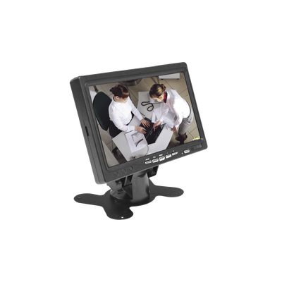  Monitor 7&quot; TFT-LCD ideal para colocar en vehículos o DVR/NVR.  Entradas de video HDMI, VGA y RCA (CVBS)
