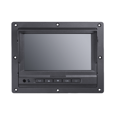 Monitor y Botones de 7&quot; LCD / Compatible con DVR Móvil HIKVISION / Conector Tipo Aviación
