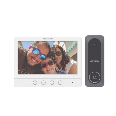 Kit de Videoportero TurboHD con Pantalla LCD a Color de 7&quot; / Frente de Calle para Exterior de Policarbonato / 720p (1 Megapíxel )130° de Visión (Gran Angular)