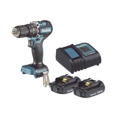 Rotomartillo/Taladro Inalámbrico SIN CARBONES, Broquero de 1/2&quot;, 1,700 RPM, 18V, Torque: 42 N.m C/2 Bat. (1.5Ah) y Cargador.