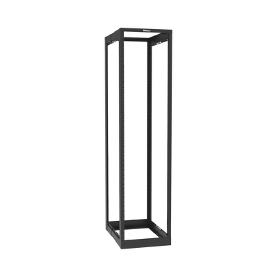 Rack de Cuatro Postes Estándar de 19&quot;, Rieles Roscados #12-24, Profundidad Ajustable de 23 a 42 in, 45 Unidades de Rack, Color Negro