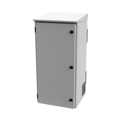 Gabinete de Exterior con Rack de 19&quot; de 24U con Ventiladores y Termostato, Se envía el Gabinete Armado (Montaje a poste o torre se vende por separado).