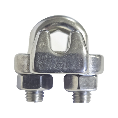 Nudo/ Perro/ Abrazadera Acero Forjado para Cable de 1/4&quot;, Acero Inoxidable.