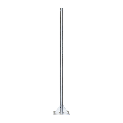 Mástil de 2 metros de 2&quot; Diámetro, con Opresor, Base Soldada . Galvanizado por Inmersión en Caliente.