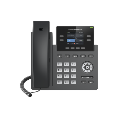 Teléfono IP Grado Operador, 4 líneas SIP con 2 cuentas, pantalla a color 2.4&quot;, codec Opus, IPV4/IPV6 con gestión en la nube GDMS