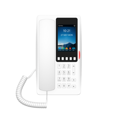 Teléfono IP Wi-Fi Hotelero con PoE, Puerto USB de Carga y Pantalla LCD de 3.5&quot;