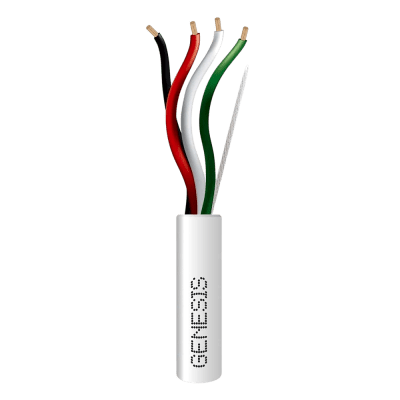 Bobina de 152 Metros de Cable / 4 x 16 AWG / Cable AUDACIOUS / Riser / Libre de Oxígeno / Color Blanco / Aplicaciones de Alarmas de Intrusión y Automatización