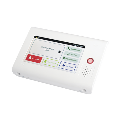 Terminal de Habitación IP / Lector RFID 125 KHz / Audio Bidireccional / SIP / PoE / Pantalla Táctil 7&quot; / Compatible con NX1071 y NX1075
