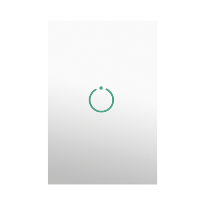 (ZWAVE) Interruptor On/Off panel táctil touch inalámbrico Zwave Plus 1 boton. Compatible con Hubitat HC8, Álula  M2M, otro 