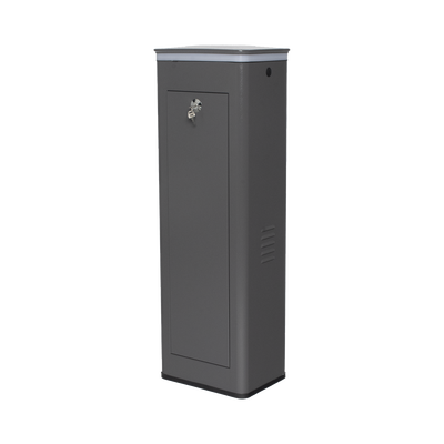 Barrera Vehicular Derecha / Soporta Brazo de Hasta 5.5 m / Final de Carrera Ajustable Por Programación / Movimiento fluido / Diseño Elegante Color Gris / Con Corona Led Semaforizada 