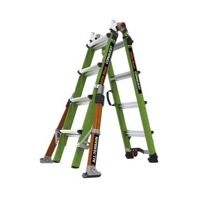 Escalera Multi-Posiciones de 6.7 m (22&#39;) para Suelos Inclinados o con Desniveles. 