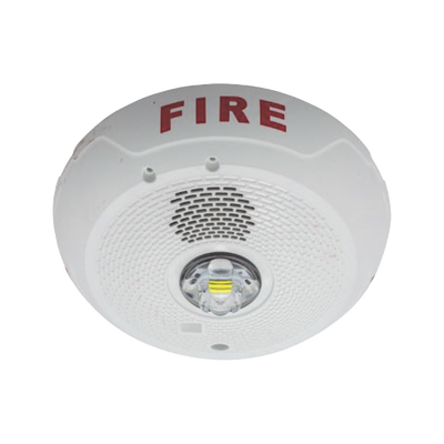 Sirena con Lámpara LED Estroboscópica, Montaje en Techo, Nivel de Candelas Seleccionable, Color blanco , Nuevo Diseño Moderno y Elegante y Menor Consumo de Corriente 