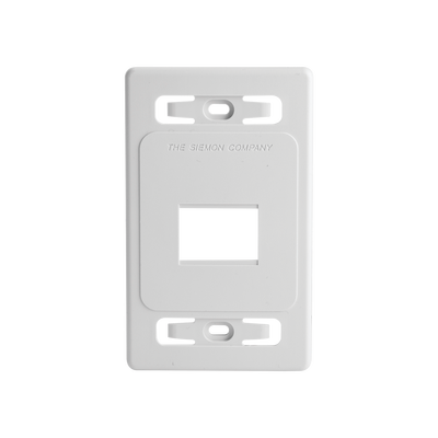 Placa de pared modular MAX, de 2 salidas, color blanco, version bulk (Sin Empaque Individual)