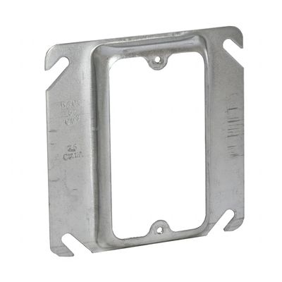 Sobretapa Cuadrada Galvanizada  de 4&quot;, realce de 1/2&quot;.
