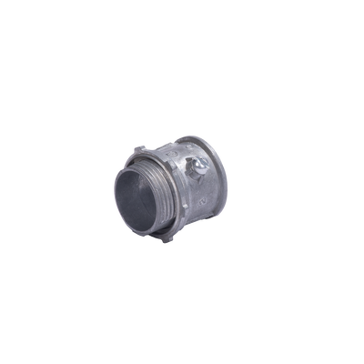 Conector 1 1/4&quot; (32mm) pared delgada con tornillo galvanizado etiqueta verde