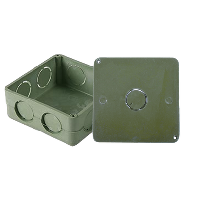  Caja Cuadrada y Tapa de 1&quot; para instalaciones con tubería PVC Conduit pesado.