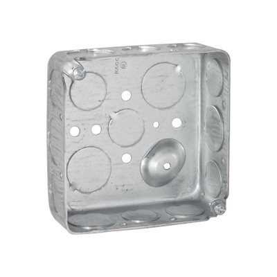 Caja Cuadrada 4 x 4&quot;/ Profundidad 1- 1/2&quot;/ Cuenta con 11 Entradas de 1/2&quot; y 6 de 3/4&quot;..