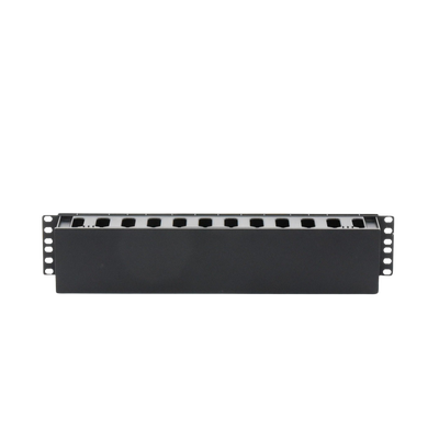 Organizador de Cables Horizontal de 2U para Rack de 19&quot;, Fabricado en Polímero Resistente a Deformaciones y Rayones