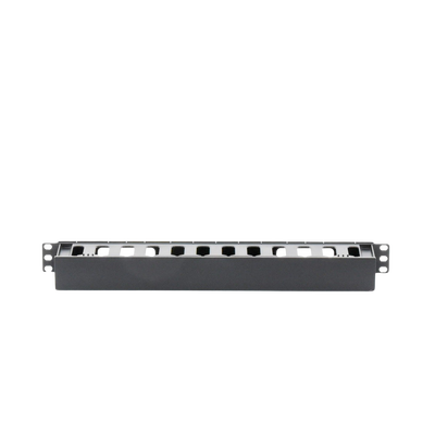 Organizador de Cables Horizontal de 1U para Rack de 19&quot;, Fabricado en Polímero Resistente a Deformaciones y Rayones