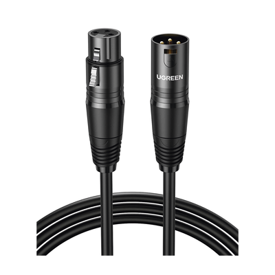 Cable para Micrófono XLR Tipo Canon Macho a Hembra | 15 Metros | Plug &amp; Play | Anti interferencias | Triple Blindaje | Alta Calidad | Color Negro.