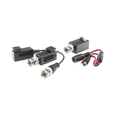 Kit de TRANSCEPTORES DE VIDEO DE LARGO ALCANCE / 320 Metros / Resolución 720P y 1080P / Cat 5e/6 / Compatible con cámaras HD-TVI/CVI/AHD/CVBS / Alimente solo el Receptor / Protección Interconstruida c