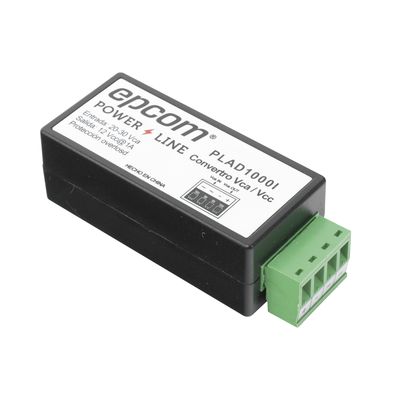 (2 en 1) Convertidor de Energía 24 Vca a 12 Vcc (CA a CD) y Filtro Contra Ruido para Cámaras / Voltaje de Entrada 20~30 Vca / Salida 12Vcc @ 1 A / ENVIO DE ENERGIA A LARGAS DISTANCIAS / Terminales Tip