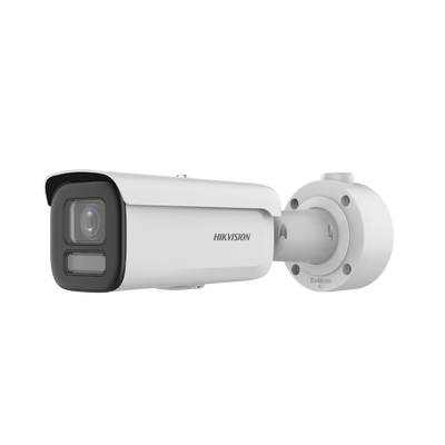 Bala IP 4 Megapixel / Imagen a Color 24/7 / Lente 2.8 - 12 mm / Luz Blanca 60m / WDR 130dB / Exterior IP67 / IK10 / Captura Facial / Videoanaliticos / AcuSense