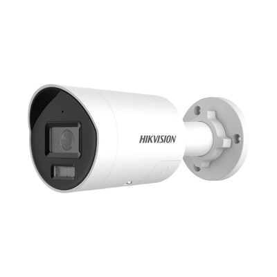 [Dual Light + ColorVu 3.0 + HikAI] Bala IP 8 Megapixel / Lente 2.8 mm / 40 mts IR + Luz Blanca / 2 Microfonos Integrados / Exterior IP67 / Estrobo Luz Blanca /  WDR 130 dB / ACUSENSE 3.0 / Metal / NEM