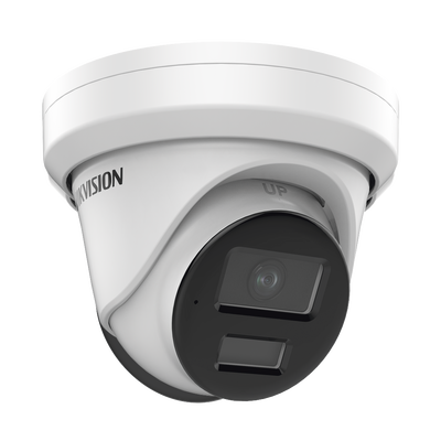 Turret IP 4 Megapixel / Lente 2.8 mm / 40 mts IR / Exterior IP67 / DARKFIGHTER / Audio y Alarma I/O / PoE / ONVIF / Micro SD / 4 Analíticos: AcuSense, Deteccion Facial, Conteo de Personas por Cruce y 
