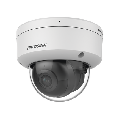 Domo IP 6 Megapixel / Lente 2.8 mm / 40 mts IR / Exterior IP67 / IK10 / Microfono Integrado / DARKFIGHTER / Audio y Alarma I/O / PoE / ONVIF / Micro SD / 4 Analíticos: AcuSense, Deteccion Facial, Cont