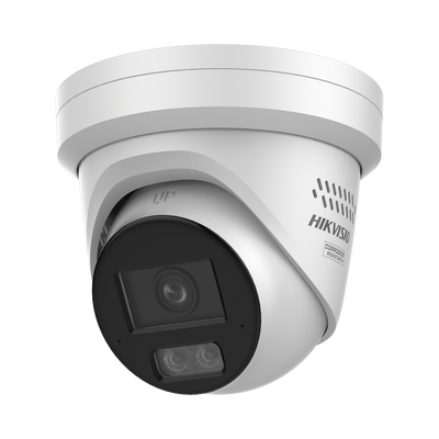 [Dual Light + ColorVu 3.0 + HikAI] Turret IP 8 Megapixel / Lente 2.8 mm / 30 mts IR + Luz Blanca / 2 Microfonos Integrados / Exterior IP67 / Estrobo Luz Blanca / WDR 130 dB / ACUSENSE 3.0 / Metal / NE