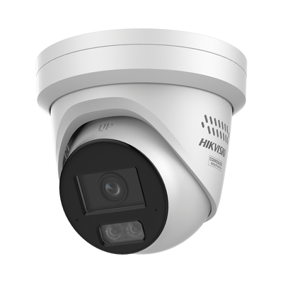 [Dual Light + ColorVu 3.0 + HikAI] Turret IP 6 Megapixel / Lente 2.8 mm / 30 mts IR + Luz Blanca / 2 Microfonos Integrados / Exterior IP67 / Estrobo Azul y Rojo / WDR 130 dB / ACUSENSE 3.0 / Metal / N