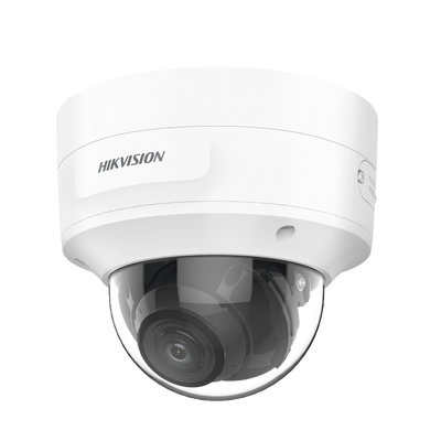 Domo IP 4 Megapixel / Lente Mot. 2.7 a 13.5 mm / 40 mts IR EXIR / Exterior IP66 / IK10 / DARKFIGHTER / Audio y Alarma I/O / PoE+ / ONVIF / Micro SD / 4 Analíticos: AcuSense, Deteccion Facial, Conteo d