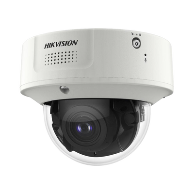 Domo IP 4 Megapixel / Lente Mot. 2.8 a 12 mm 2 / 40 mts IR EXIR / 2 Analiticos Simultaneos / SSD Integrado 1 TB / DeepinView / 2 Micrófonos Integrados / IP67 / IK10 / H.265+ / WDR 150 dB / Captura Fac