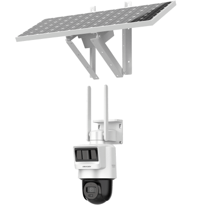 Kit Solar IP All in One / Doble Detección (Radar + PIR) / PT IP 4 Megapixel / Lente 4 mm / Panel Solar / Batería de Respaldo de Litio 90Wh (Hasta 2 días) / Conexión 4G / Audio de Dos Vías / Accesorios