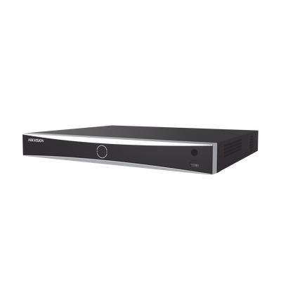 [Acusearch] NVR 12 Megapixel (4K) / 32 canales IP / 16 Puertos PoE+ / Recocimiento Facial / AcuSense (Evita Falsas Alarmas) / 2 Bahías de Disco Duro / HDMI en 4K / Alarmas I/O / 300 Metros PoE Modo Ex