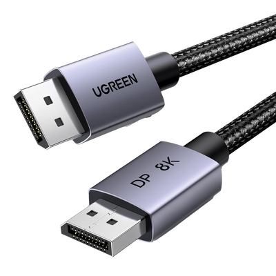 Cable DisplayPort 1.4 | 1 metro | Resolución 8K@60Hz | Blindaje interno Múltiple | 3D/HDR+/HDCP | 32.4 Gbps | FreeSync G-Sync | Certificado VESA | Núcleo de Cobre Estañado | Malla de Nylon | Carcasa d