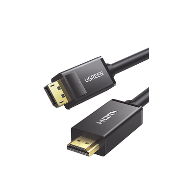 Cable DP Macho a HDMI Macho | Longitud 5m | Soporta 4K@30Hz | Soporta 3D | Cobre Estañado 28AWG | Blindaje interno múltiple | Transmisión Unidireccional | Botón de Liberación | Chip de Última Generaci