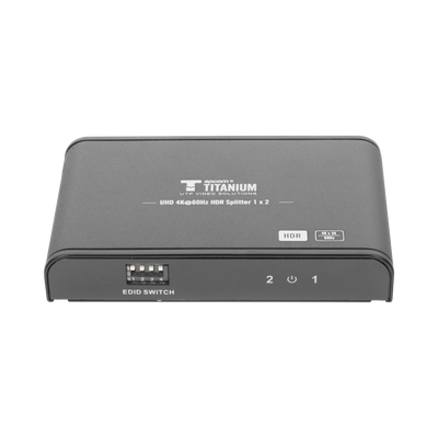 Divisor (Splitter) HDMI 4K de 1 Entrada a 2 Salidas (Simultaneas) / Soporta 4K×2K / Ajuste de resoluciones EDID / HDR / HDMI 2.0 /  HDCP 2.2  / Soporta formatos de Audio Dolby Digital / Longitud del c