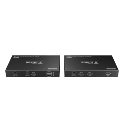 Kit extensor KVM (HDMI y USB) hasta 70 metros | Resolución 4K @ 60 Hz | Cat 6, 6a y 7 | IPCOLOR | CERO LATENCIA | HDR10 | Salida Loop | Puerto S/PDIF | Uso 24/7 | Transmite el Video y Controla tu DVR 